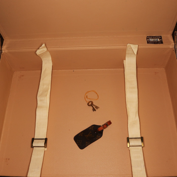 Valise Louis Vuitton Alzer 60 en toile monogram marron et lozine marron - Detail D2