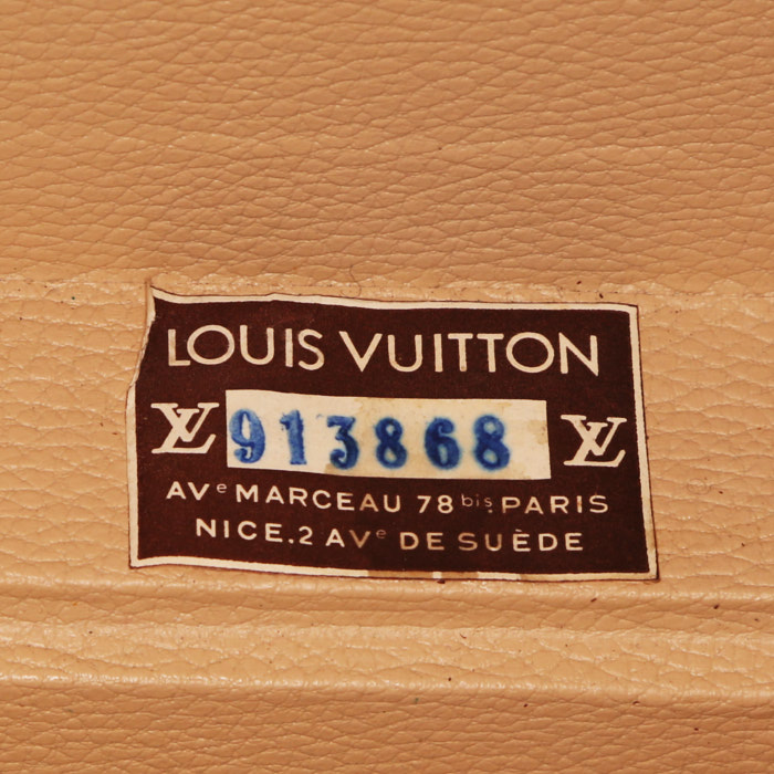 Louis Vuitton Alzer 60 suitcase in brown monogram canvas and brown lozine (vulcanised fibre) - Detail D3