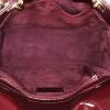 Dior Lady Dior medium model shoulder bag in plum patent leather - Detail D3 thumbnail