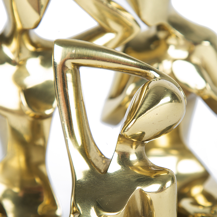 Riccardo Scarpa, a set of three "Women" sculptures", in gilded polished bronze, signed and numbered, from the 1970's - Detail D1