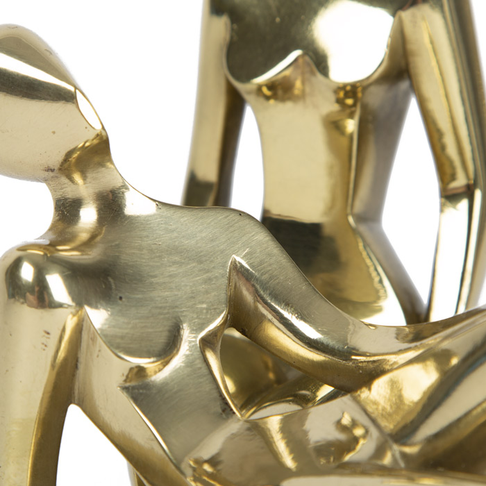Riccardo Scarpa, a set of two "Women" sculptures", in gilded polished bronze, signed and numbered, from the 1970's - Detail D1