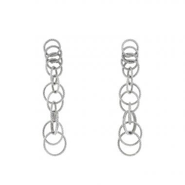 Buccellati Hawai small model pendants earrings in white gold