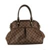 Borsa Louis Vuitton  Trevi in tela a scacchi ebana e pelle marrone - 360 thumbnail