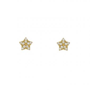 Pendientes Fred Miss Fred Star en oro amarillo y diamantes