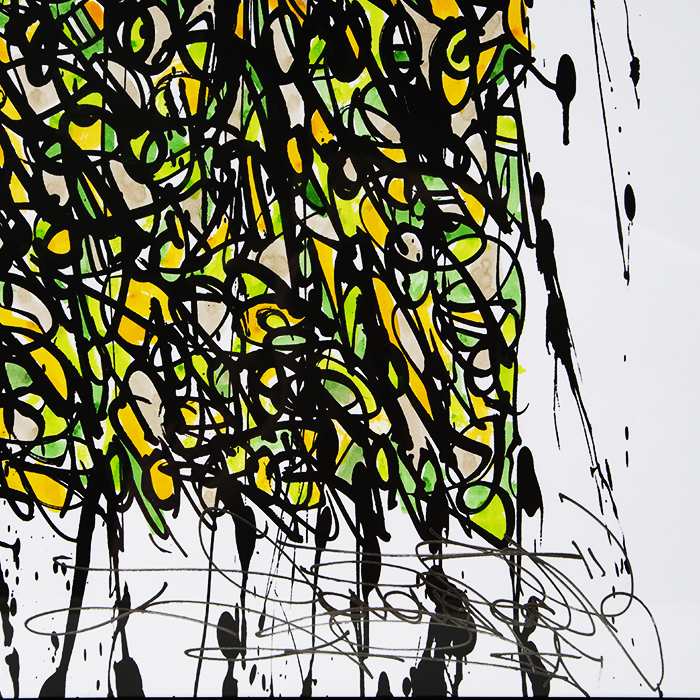 JonOne, "Spider", silkscreen on paper, signed, numbered and framed, of 2021 - Detail D3