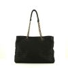 Shopping bag Bottega Veneta Chain Tote modello piccolo in pelle intrecciata nera - 360 thumbnail