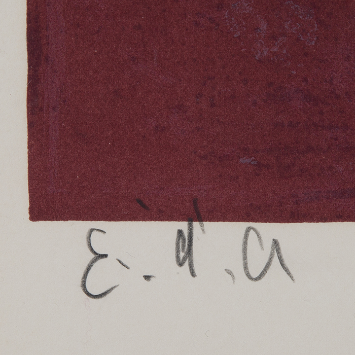 Serge Poliakoff, "Composition Carmin, jaune, grise et bleue", lithograph in colors on paper, signed, annotated and framed, of 1959 - Detail D2