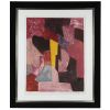 Serge Poliakoff, "Composition rouge, carmin et jaune", lithographie en couleurs sur papier, signée, numérotée et encadrée, de 1958 - 00pp thumbnail