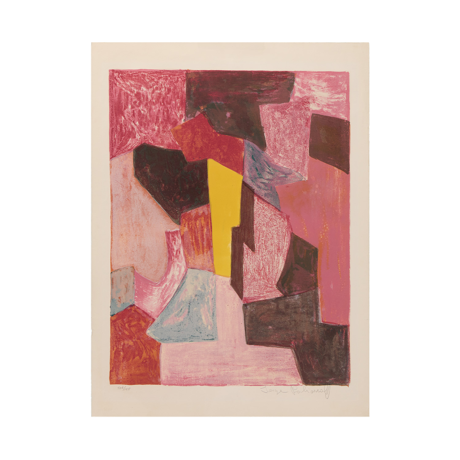 Composition rouge, carmin et jaune - 1958 - Detail D1