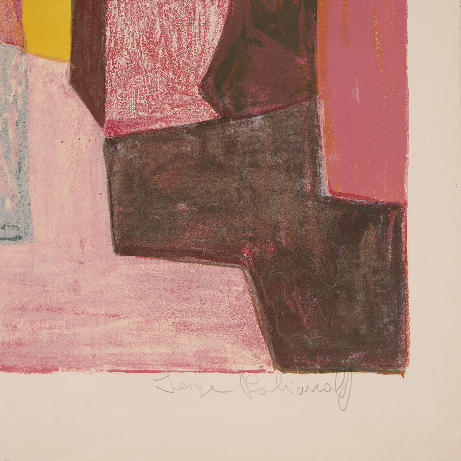 Composition rouge, carmin et jaune - 1958 - Detail D3