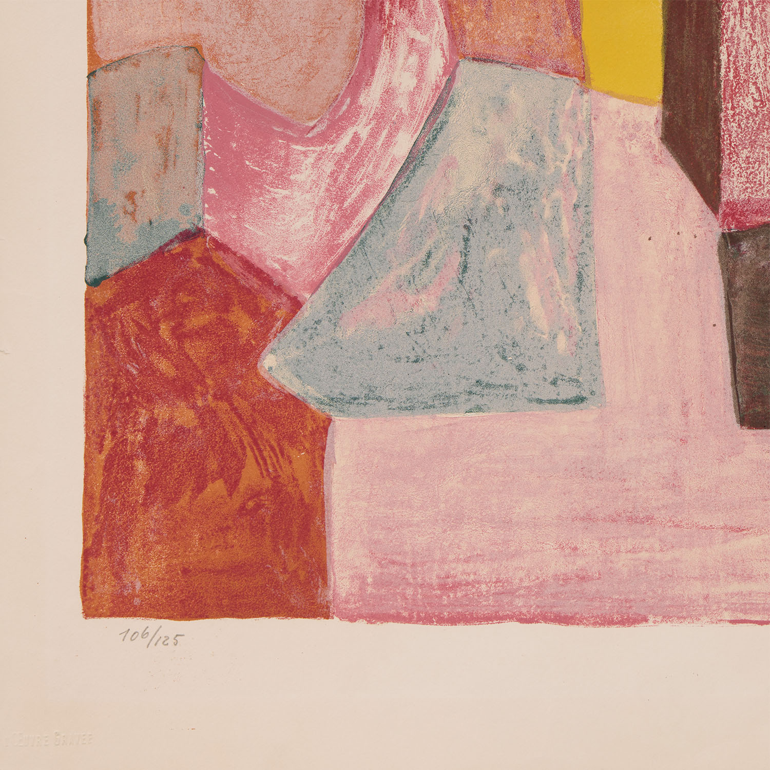 Composition rouge, carmin et jaune - 1958 - Detail D4