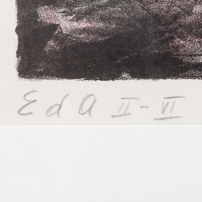 Serge Poliakoff, "Composition verte, rouge et bleue", lithograph in colors on paper, signed, annotated and framed, of 1966 - Detail D2