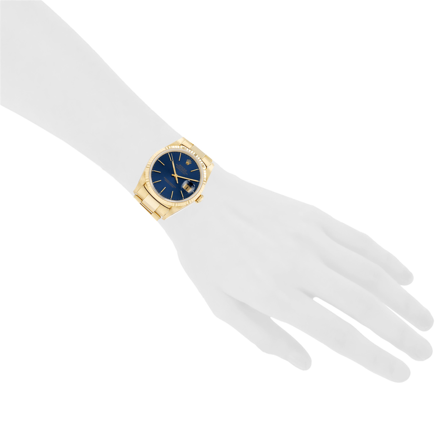 Reloj Rolex Datejust de oro amarillo Ref :  16238 Circa  1997 - Detail D1