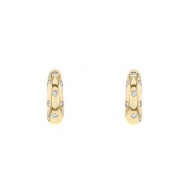 Chaumet Anneau earrings in yellow gold and diamonds