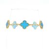 Bracelet Van Cleef & Arpels Alhambra Vintage en or jaune et agate bleue - 360 thumbnail