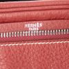 Borsa da viaggio Hermès in pelle taurillon clemence rossa - Detail D4 thumbnail