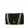 Chanel 2.55 shoulder bag in black canvas - 360 thumbnail