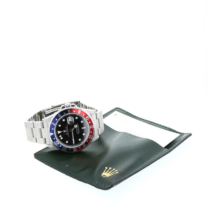 Rolex GMT-Master II watch in stainless steel Ref:  16710 Circa  1994 - Detail D2