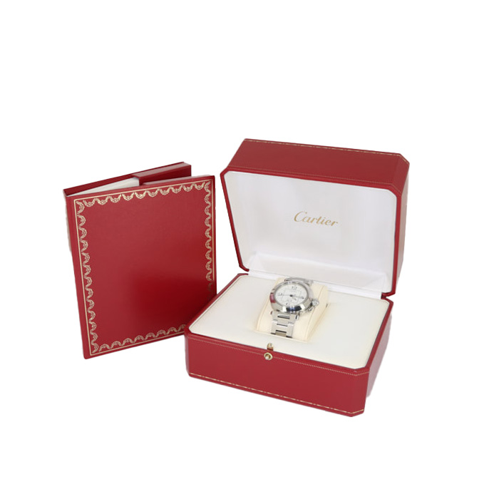 Cartier Pasha watch in stainless steel Ref:  2475 Circa  2003 - Detail D2
