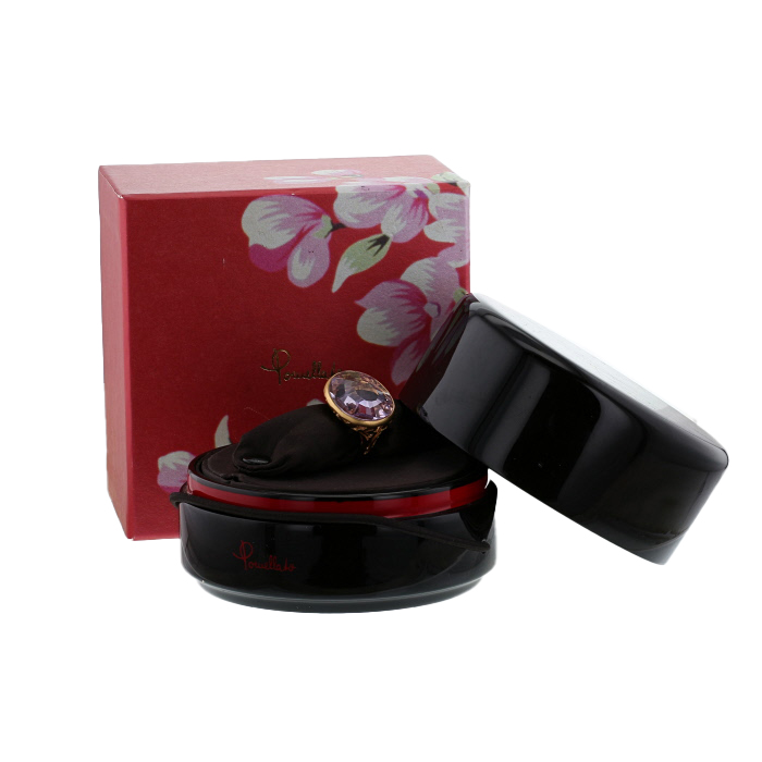 Sortija Pomellato Arabesques en oro rosa y cuarzo - Detail D2