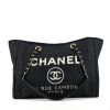 Sac cabas Chanel  Deauville en toile bleu-marine - 360 thumbnail
