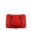Sac cabas Bottega Veneta Chain Tote petit modèle en cuir intrecciato rouge - 360 thumbnail