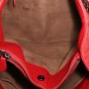 Sac cabas Bottega Veneta Chain Tote petit modèle en cuir intrecciato rouge - Detail D2 thumbnail