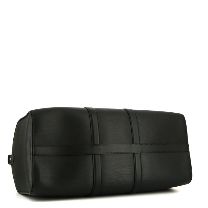 Borsa weekend Louis Vuitton Keepall Editions Limitées in pelle Epi nera - Detail D5