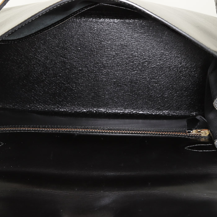 Borsa Hermès  Kelly 28 cm in pelle box nera - Detail D3