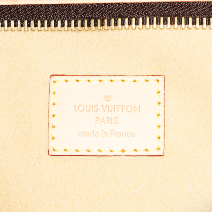 Louis Vuitton Estrela shopping bag  in brown monogram canvas  and natural leather - Detail D4