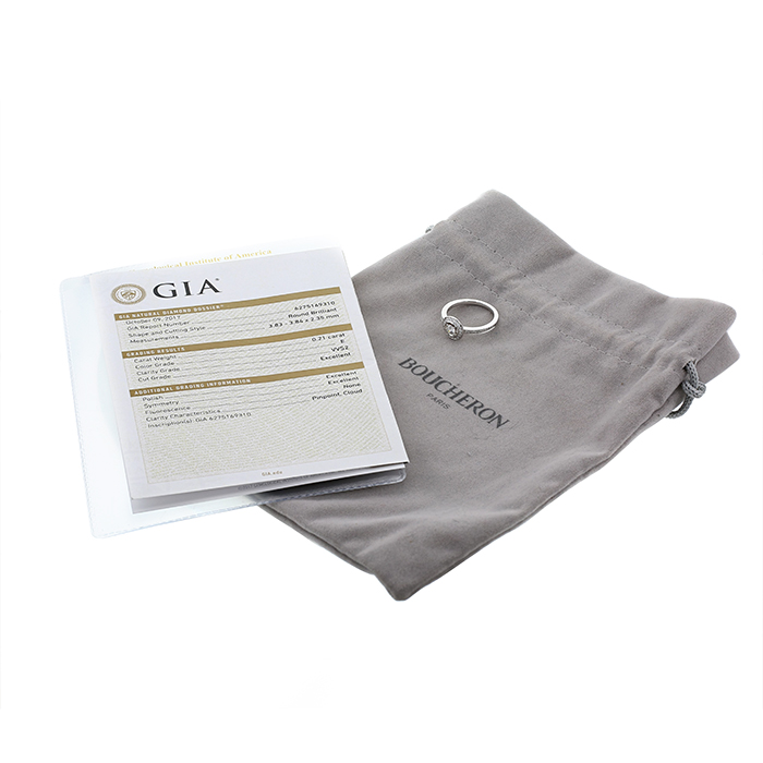 Anello Boucheron Ava in oro bianco e diamanti - Detail D2