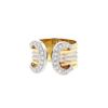 Open Cartier C de Cartier large model ring in white gold, yellow gold and pink goldand in diamonds - 00pp thumbnail