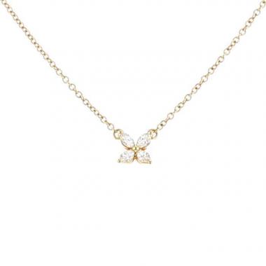 Tiffany 
Co Victoria mini necklace in pink gold and diamonds Tiffany 
Co Victoria mini necklace in pink gold and diamonds