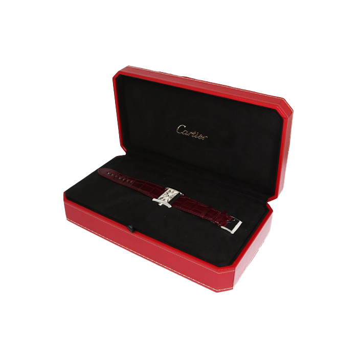 Montre Cartier Tank Divan en acier Ref :  2600 Vers  2003 - Detail D4