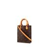 Borsa a tracolla Louis Vuitton Sac Plat modello piccolo in tela monogram cerata marrone e pelle naturale - 00pp thumbnail