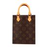 Louis Vuitton Sac Plat small model shoulder bag in brown monogram canvas and natural leather - 360 thumbnail
