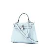 Hermès  Kelly 25 cm handbag  in Bleu Brume Swift leather - 00pp thumbnail