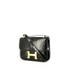 Collector Hermes Constance Micro Clutch Flap Bag in Black Porosus Crocodile, GHW