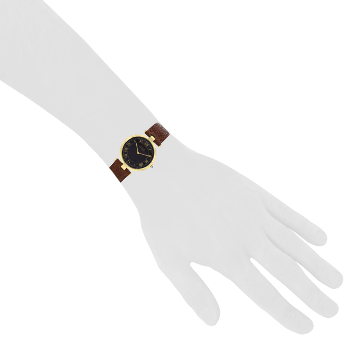 Cartier Must Vendôme watch in yellow gold Ref:  1705 Circa  1990 - Detail D1