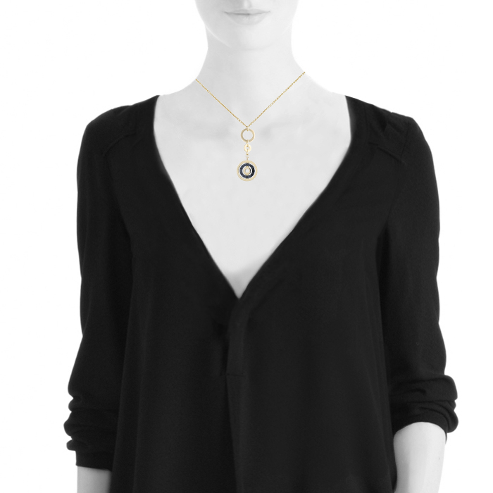 Collier Bulgari Astrale en or jaune et céramique - Detail D1