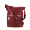 Chanel Hobo handbag in burgundy quilted leather - 360 thumbnail