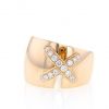 Sortija Chaumet Lien modelo grande en oro rosa y diamantes - 360 thumbnail
