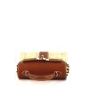 Bolso de mano Hermès Kelly 20 cm en cuero Barenia marrón y mimbre - 360 Front thumbnail