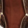 Bolsa de viaje Louis Vuitton Keepall 45 cm en lona Monogram marrón y cuero natural - Detail D3 thumbnail