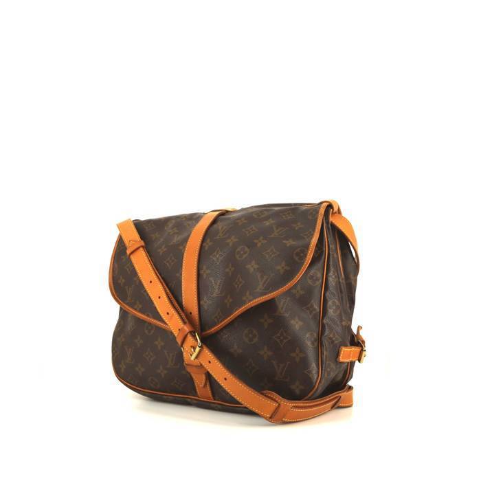 Louis Vuitton Saumur Large Model Shoulder Bag in Brown Monogram