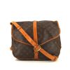 Louis Vuitton Saumur medium model shoulder bag in brown monogram canvas and natural leather - 360 thumbnail