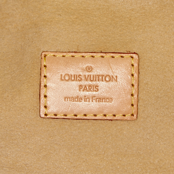 Sac à main Louis Vuitton Manhattan en toile monogram et cuir naturel - Detail D3
