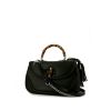gucci exclusive to mytheresa tasseled leather moccasins Shoulder Gucci  Bamboo en cuir noir et bambou - 00pp thumbnail