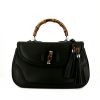 gucci exclusive to mytheresa tasseled leather moccasins Shoulder Gucci  Bamboo en cuir noir et bambou - 360 thumbnail