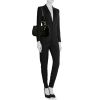 gucci exclusive to mytheresa tasseled leather moccasins Shoulder Gucci  Bamboo en cuir noir et bambou - Detail D2 thumbnail